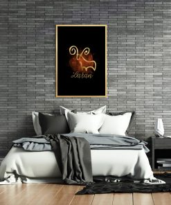 plakat sypialniany ze znakiem zodiaku - baran