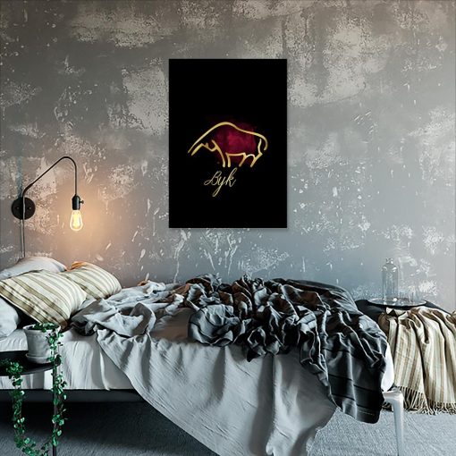 plakat do sypialni ze znakiem zodiaku byk