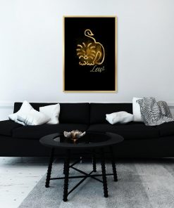 plakat salonowy ze znakiem zodiaku - lew