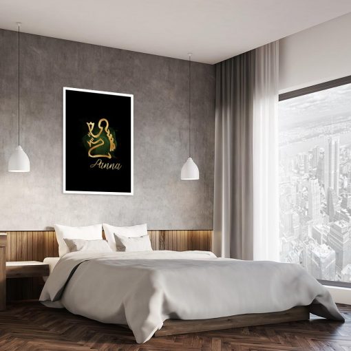 plakat do sypialni z motywem znaku zodiaku - panna