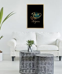 plakat salonowy z motywem skorpiona