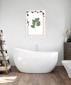 plakat na ścianę do łazienki z liściem