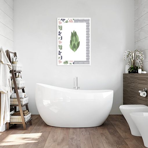 plakat z roślinką do łazienki