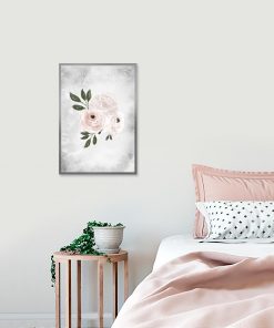 plakat do sypialni z kwiatami