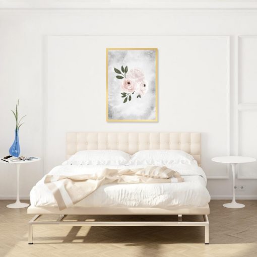 plakat do sypialni przedstawiający kwiaty