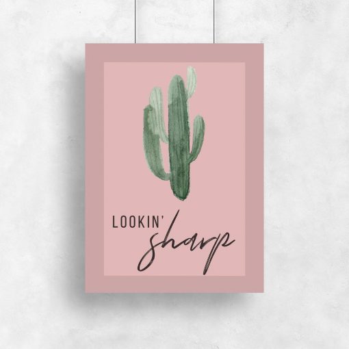 plakat z kaktusem