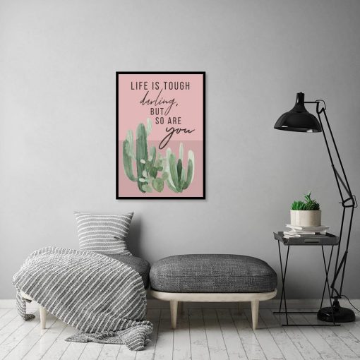 plakat do salonu z roślinnym motywem