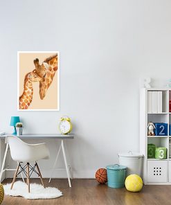 plakat z żyrafami