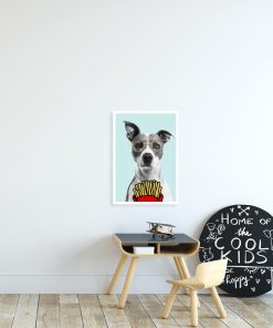 plakat do pokoju dziecka z psem-okularnikiem