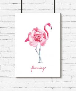 plakat z różową ilustracją