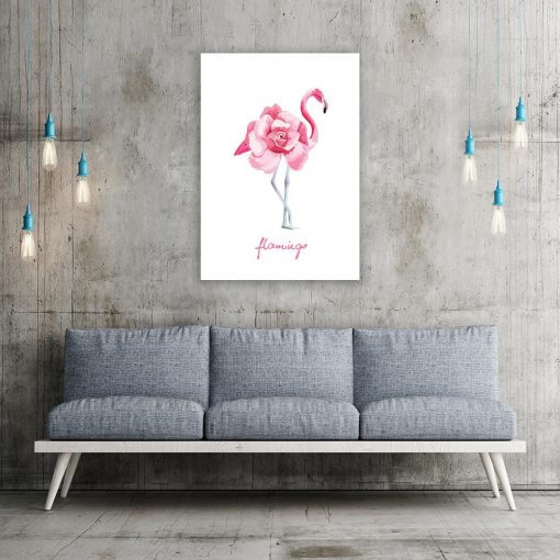 plakat z motywem flaminga