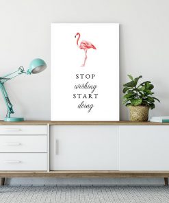 plakat z flamingiem