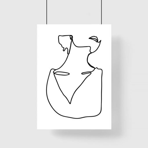 plakat z minimalistycznym wzorem