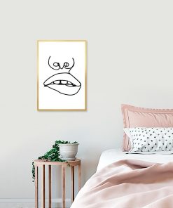 plakat sypialniany w skandynawskim stylu