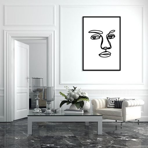 plakat do salonu z minimalistycznym rysunkiem