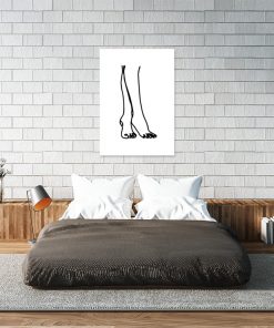 plakat minimalistyczny z kobiecymi nogami