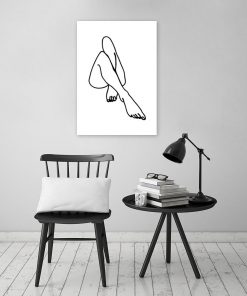 plakat minimalistyczny z kobiecym ciałem