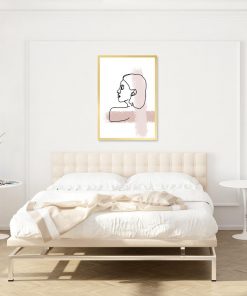plakat na ścianę do sypialni z kobietą