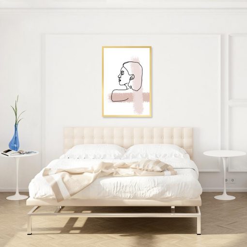 plakat na ścianę do sypialni z kobietą