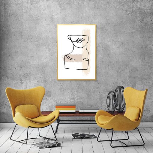 plakat minimalistyczny do salonu