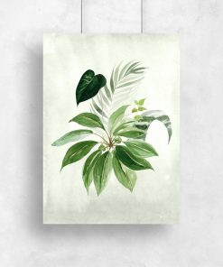 plakat z liśćmi