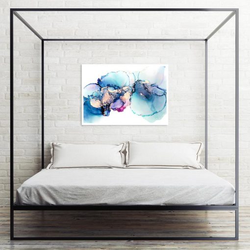 plakat z abstrakcyjnym wzorem do sypialni