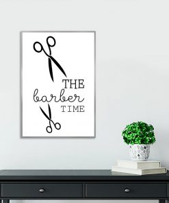 plakat z napisem The barber time