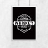 plakat z etykietą whiskey