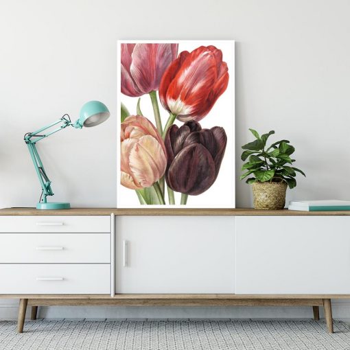 motyw tulipanów jako dekoracja