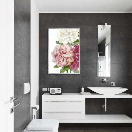 różowa dekoracja do łazienki