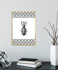 plakat przedstawiający wzór i owada