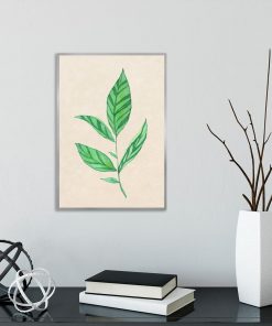 dekoracja z ilustracją liścia