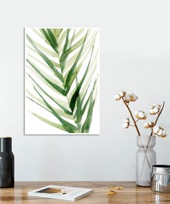 plakat z motywem liści palmy