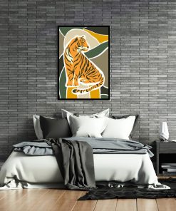 plakat z motywem tygrysa
