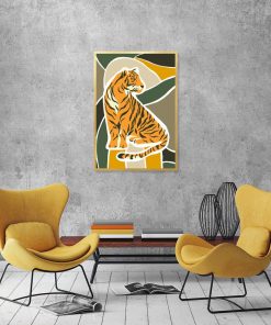 plakat z ilustracją tygrysa