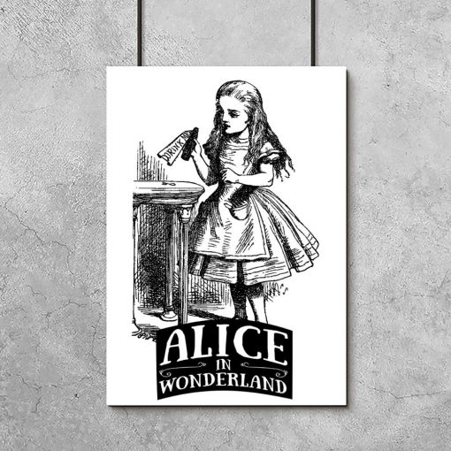plakat z napisem Alice in Wonderland
