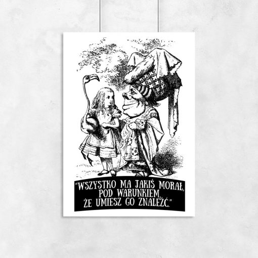 plakat z motywem Alicji z Krainy Czarów