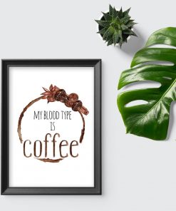 plakat z napisem o kawie