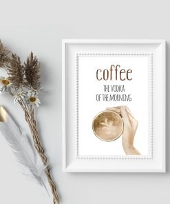 plakat z motywem kawy