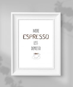 motyw espresso na plakacie do kawiarni