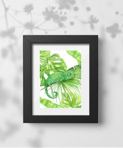 zielona dekoracja tropikalna z liśćmi