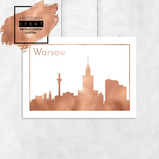 plakat z Warszawą