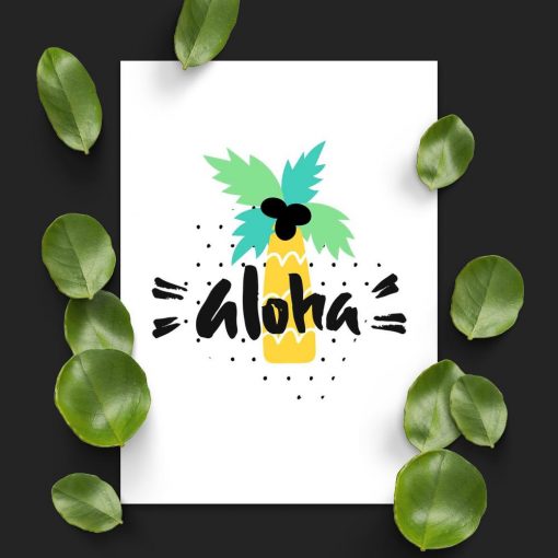 plakat z napisem aloha
