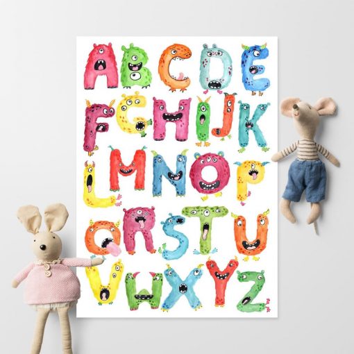 plakat z alfabetem