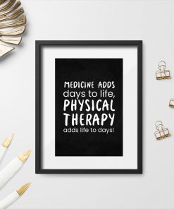 Plakat do gabinetu fizjoterapii - Physical therapy
