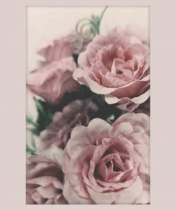 Plakat z bukietem różowych róż