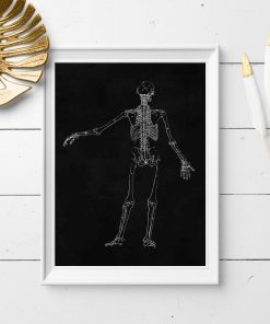 Plakat dla fizjoterapeuty ze szkieletem