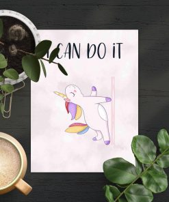 Plakat- I can do it na ścianę studia pole dance