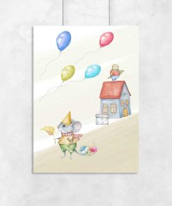 Plakat dla dziecka - Urodzinowa myszka