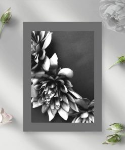 Plakat - Kwiaty czarno-białe do sypialni